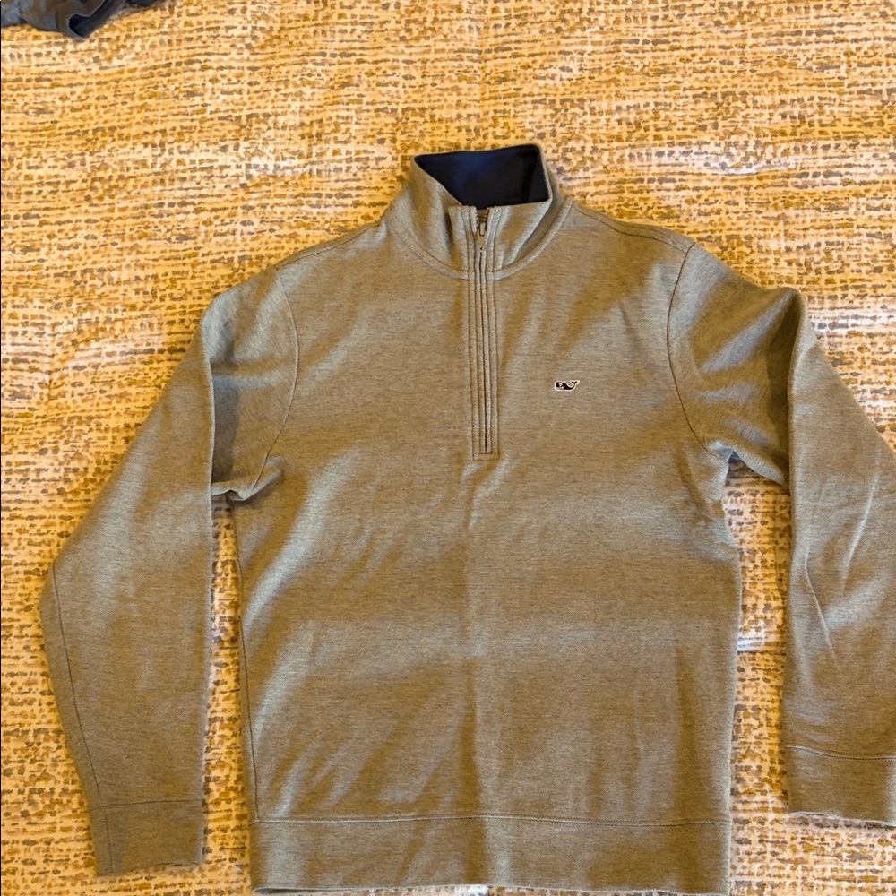 Vineyard Vines Men's Gray Zip-Up Sweater